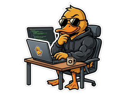 GigaDuck with a laptop