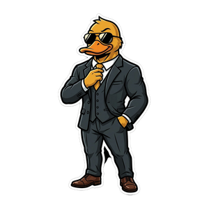 GigaDuck in a sharp suit